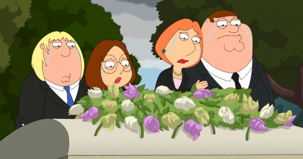 Смерть персонажа з Family Guy